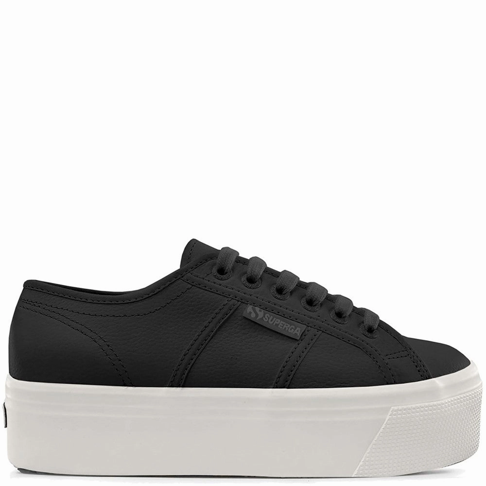 Superga 2790 Tumbled Leather Trainer Lightweight Running Shoes,Slip On Athletic Shoes,Breathable Workout Shoes