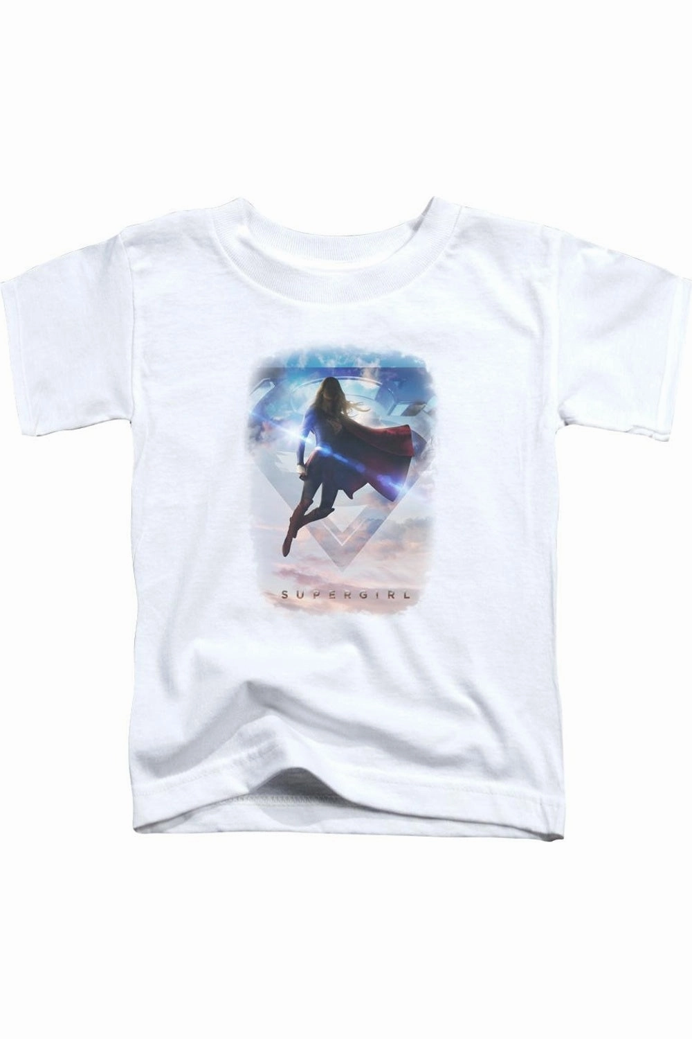 Supergirl Endless Sky Short Sleeve Juvenile Tee / T-Shirt graphic tees for boys, polo shirts boys