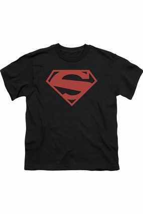 Superman 52 Red Block Short Sleeve Juvenile Tee / T-Shirt graphic tees for boys, polo shirts boys