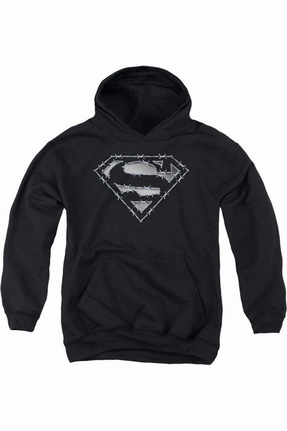 Superman Barbed Wire Youth Pull Over Hoodie / Hooded Sweatshirt graphic tees for boys, polo shirts boys