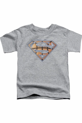 Superman Basketball Shield Short Sleeve Juvenile Tee / T-Shirt graphic tees for boys, polo shirts boys