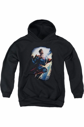 Superman Ck Superstar Youth Pull Over Hoodie / Hooded Sweatshirt graphic tees for boys, polo shirts boys