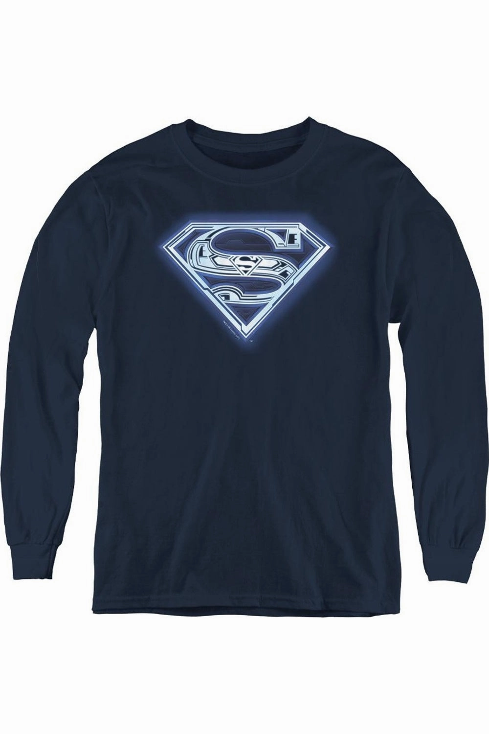 Superman Cyber Shield Youth Long Sleeve Tee / T-Shirt graphic tees for boys, polo shirts boys