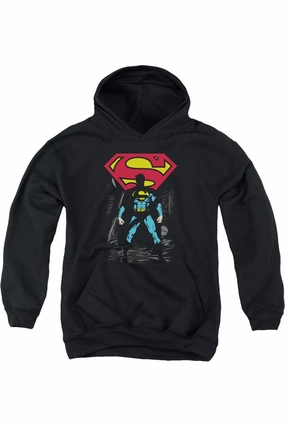 Superman Dark Alley Youth Pull Over Hoodie / Hooded Sweatshirt graphic tees for boys, polo shirts boys