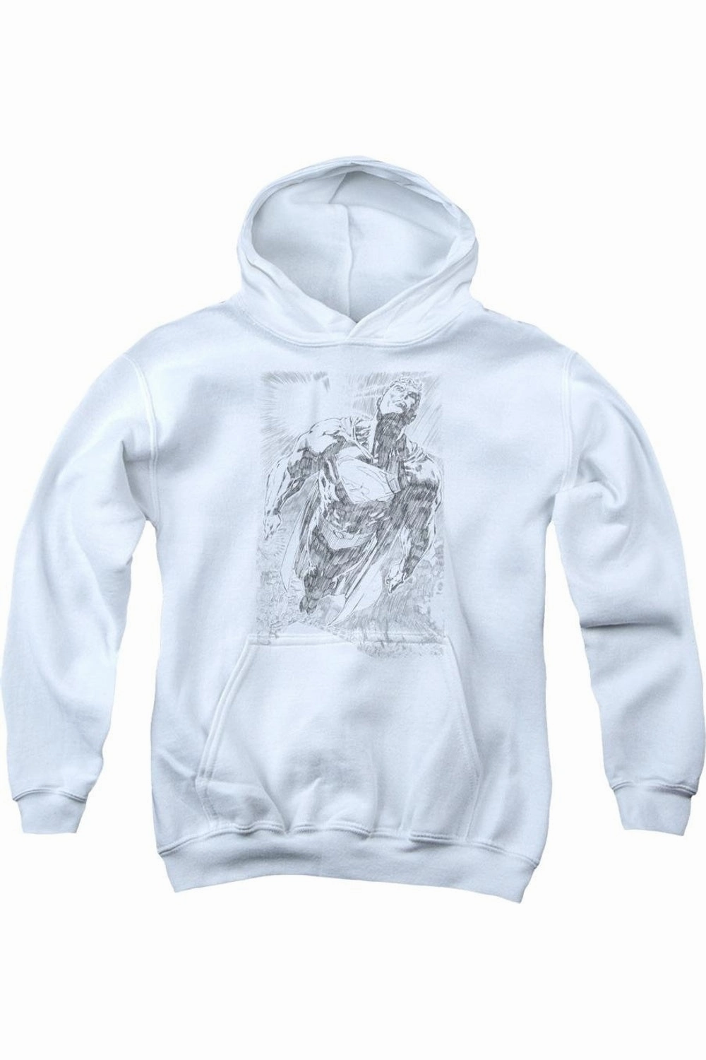 Superman Exploding Space Sketch Youth Pull Over Hoodie / Hooded Sweatshirt graphic tees for boys, polo shirts boys