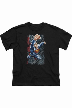 Superman Faster Than Short Sleeve Juvenile Tee / T-Shirt graphic tees for boys, polo shirts boys
