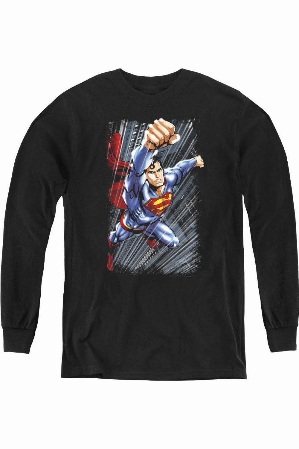 Superman Faster Than Youth Long Sleeve Tee / T-Shirt graphic tees for boys, polo shirts boys
