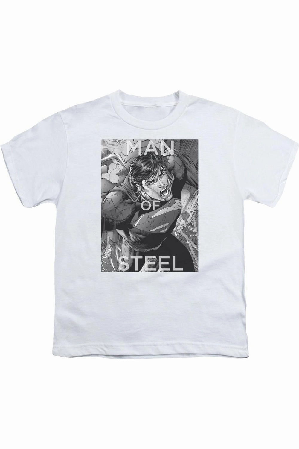 Superman Flight Of Steel Short Sleeve Youth Tee / T-Shirt graphic tees for boys, polo shirts boys