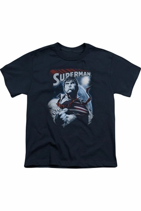 Superman Honor And Protect Short Sleeve Youth Tee / T-Shirt graphic tees for boys, polo shirts boys