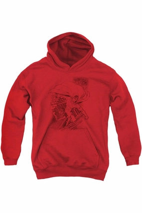 Superman In The City Youth Pull Over Hoodie / Hooded Sweatshirt graphic tees for boys, polo shirts boys
