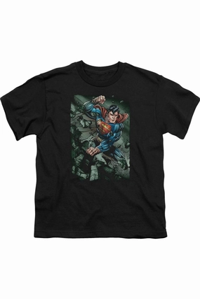 Superman Indestructible Short Sleeve Youth Tee / T-Shirt graphic tees for boys, polo shirts boys