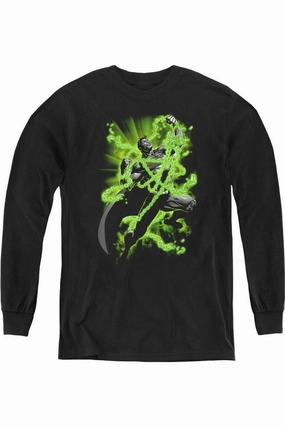 Superman Kryptonite Chains Youth Long Sleeve Tee / T-Shirt graphic tees for boys, polo shirts boys