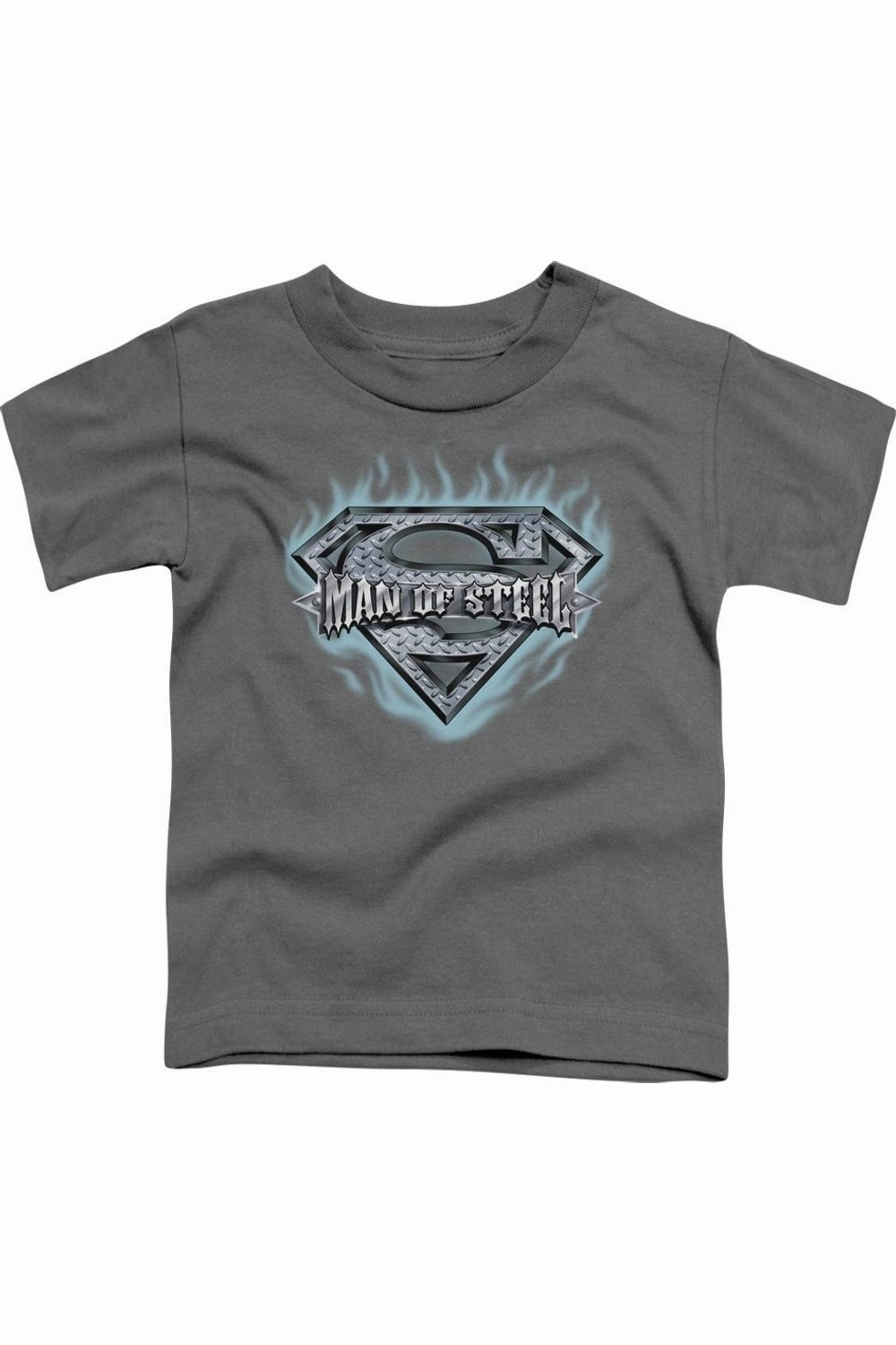 Superman Man Of Steel Shield Short Sleeve Juvenile Tee / T-Shirt graphic tees for boys, polo shirts boys