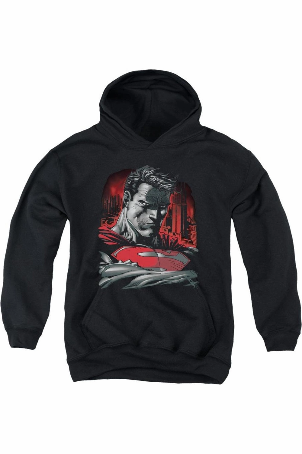Superman Man Of Steel Youth Pull Over Hoodie / Hooded Sweatshirt graphic tees for boys, polo shirts boys