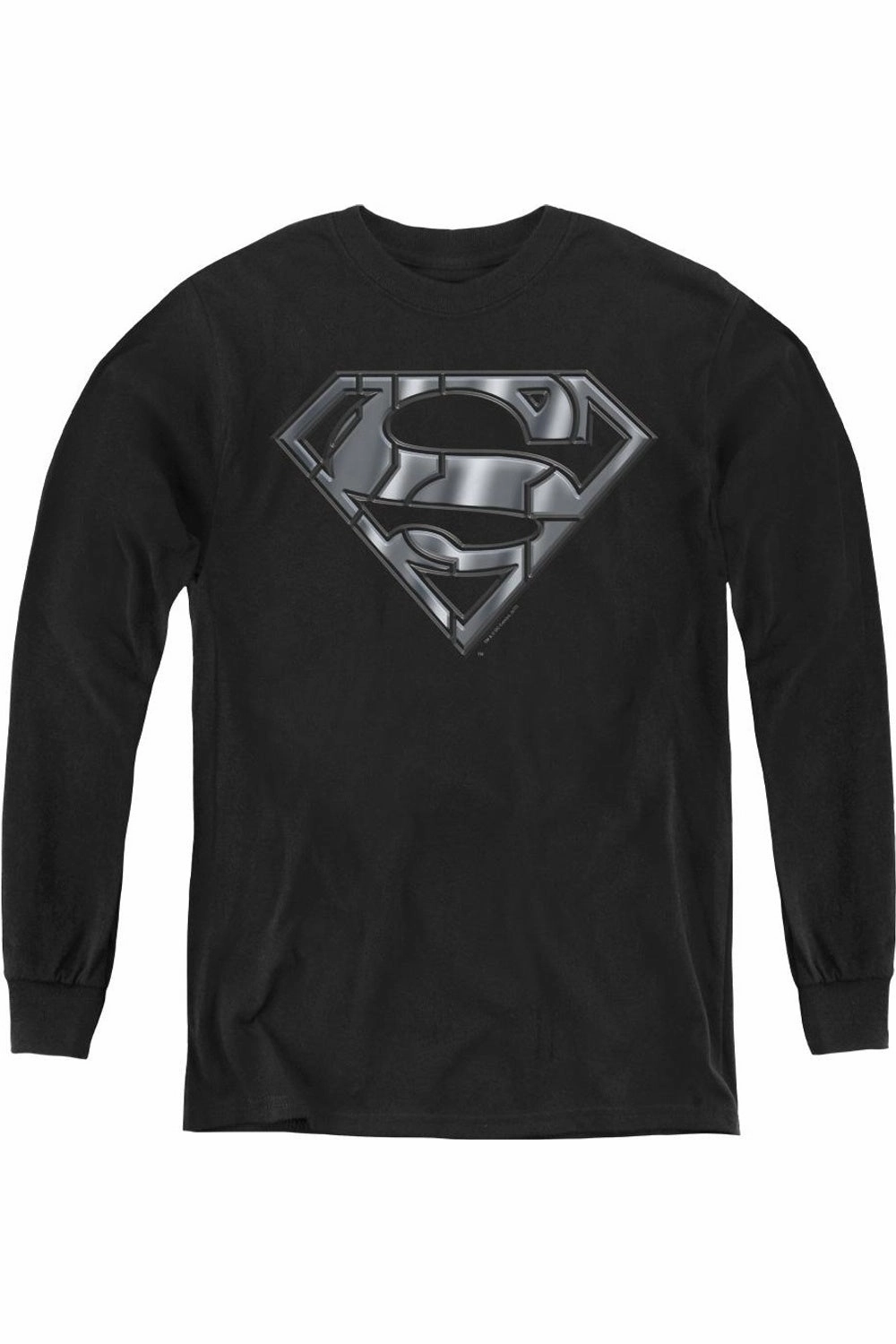 Superman Mech Shield Youth Long Sleeve Tee / T-Shirt graphic tees for boys, polo shirts boys
