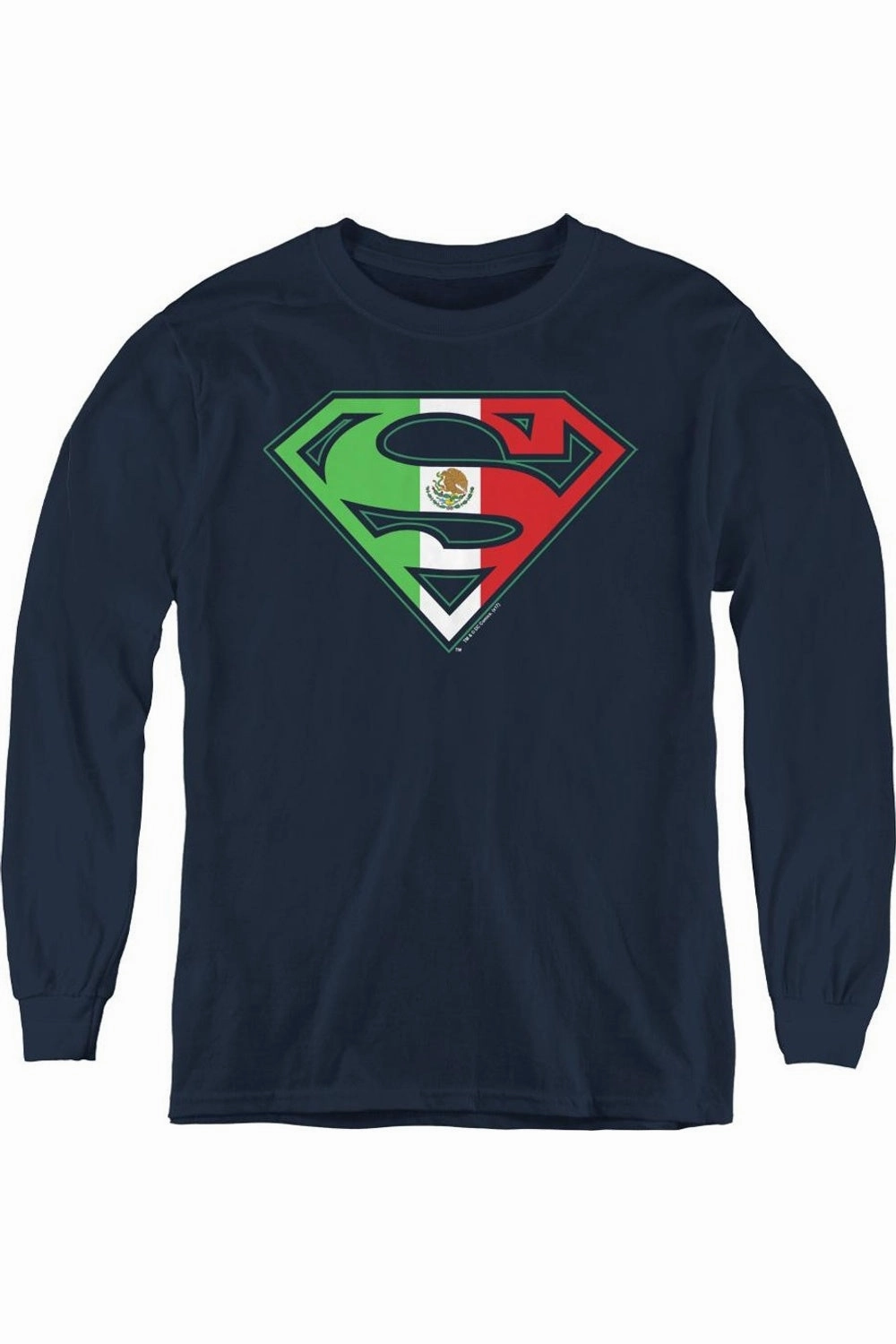 Superman Mexican Shield Youth Long Sleeve Tee / T-Shirt graphic tees for boys, polo shirts boys