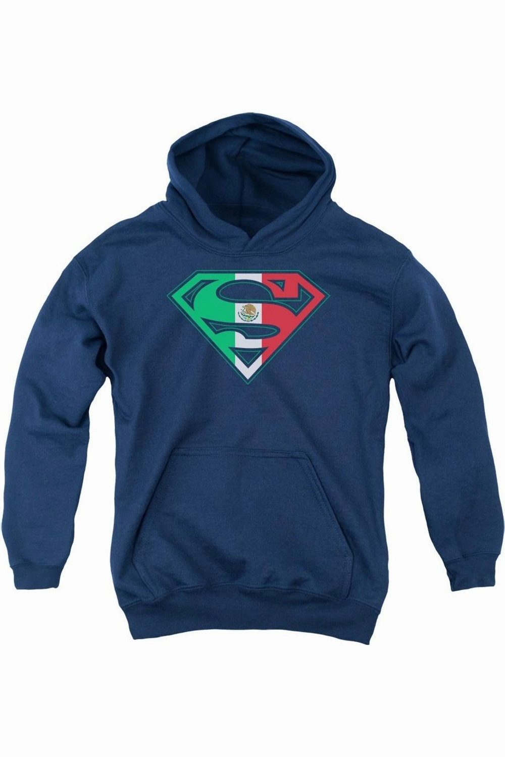 Superman Mexican Shield Youth Pull Over Hoodie / Hooded Sweatshirt graphic tees for boys, polo shirts boys