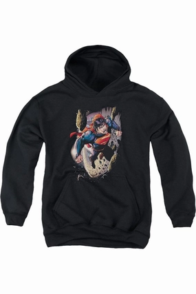 Superman Orbit Youth Pull Over Hoodie / Hooded Sweatshirt graphic tees for boys, polo shirts boys