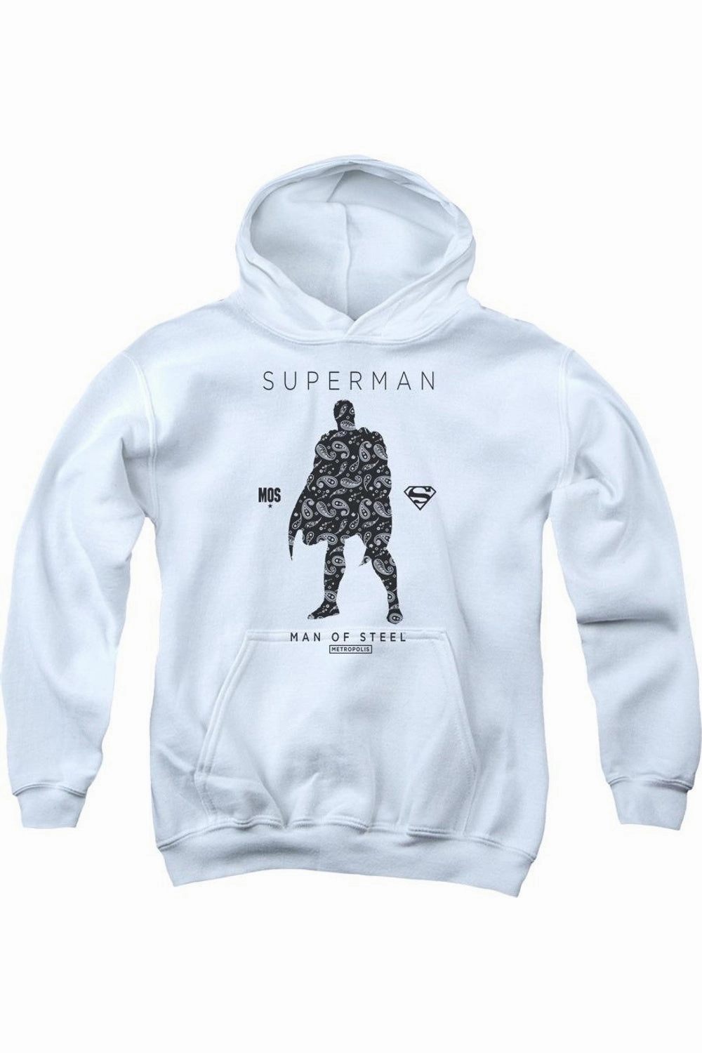 Superman Paisley Sihouette Youth Pull Over Hoodie / Hooded Sweatshirt graphic tees for boys, polo shirts boys