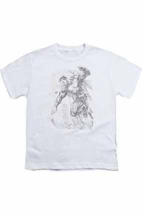 Superman Pencil City To Space Short Sleeve Youth Tee / T-Shirt graphic tees for boys, polo shirts boys