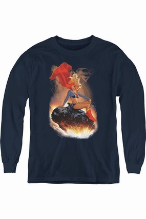 Superman Ride It Out Youth Long Sleeve Tee / T-Shirt graphic tees for boys, polo shirts boys