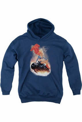 Superman Ride It Out Youth Pull Over Hoodie / Hooded Sweatshirt graphic tees for boys, polo shirts boys