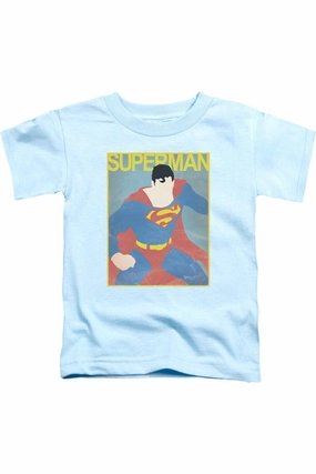 Superman Simple Lg Poster Short Sleeve Juvenile Tee / T-Shirt graphic tees for boys, polo shirts boys