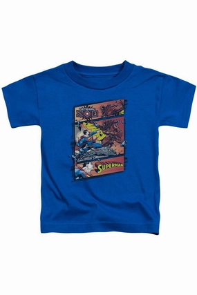Superman Superman Vs Zod Short Sleeve Juvenile Tee / T-Shirt graphic tees for boys, polo shirts boys