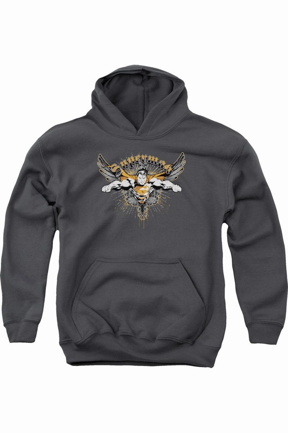Superman Take Wing Youth Pull Over Hoodie / Hooded Sweatshirt graphic tees for boys, polo shirts boys