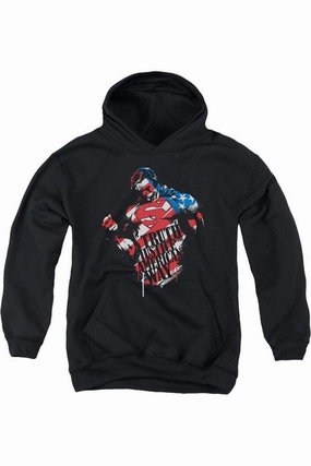 Superman The American Way Youth Pull Over Hoodie / Hooded Sweatshirt graphic tees for boys, polo shirts boys