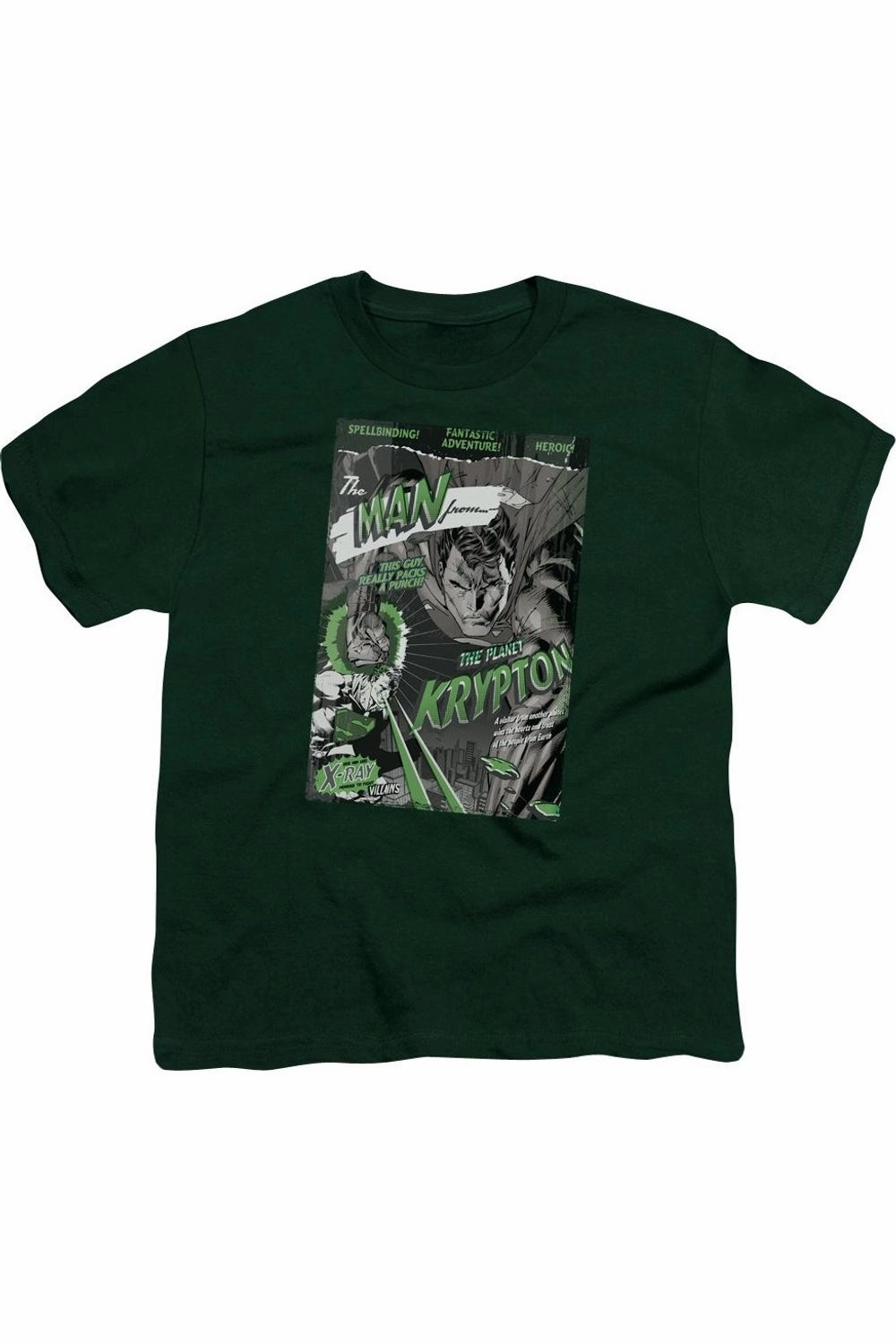Superman The Man From Krypton Short Sleeve Youth Tee / T-Shirt graphic tees for boys, polo shirts boys