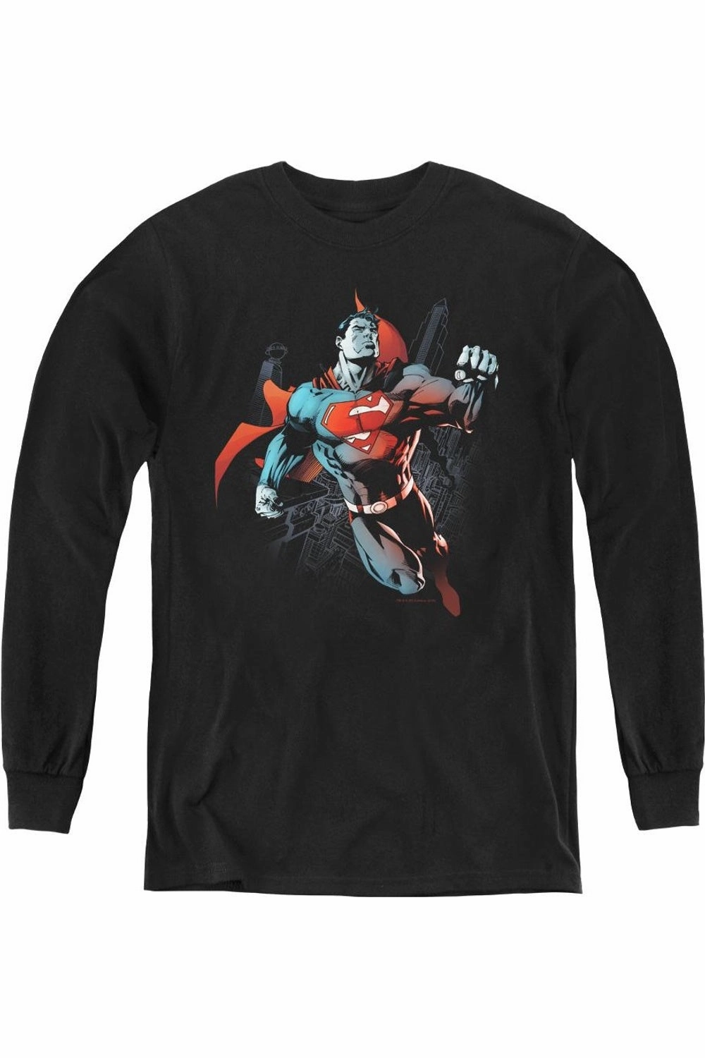 Superman Up In The Sky Youth Long Sleeve Tee / T-Shirt graphic tees for boys, polo shirts boys