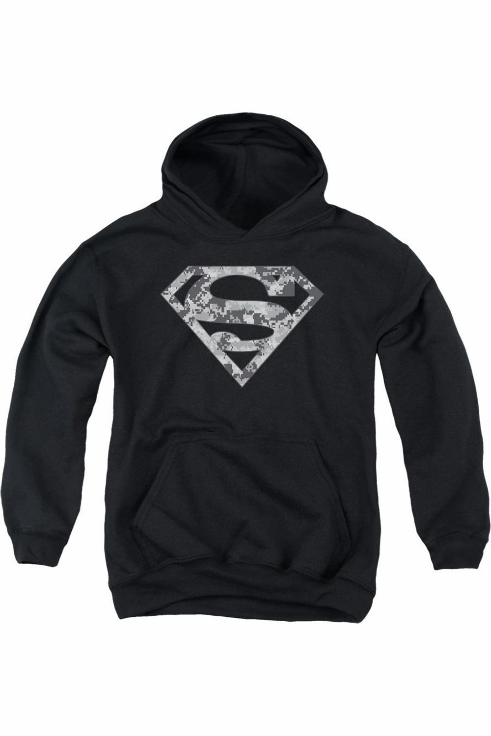 Superman Urban Camo Shield Youth Pull Over Hoodie / Hooded Sweatshirt graphic tees for boys, polo shirts boys