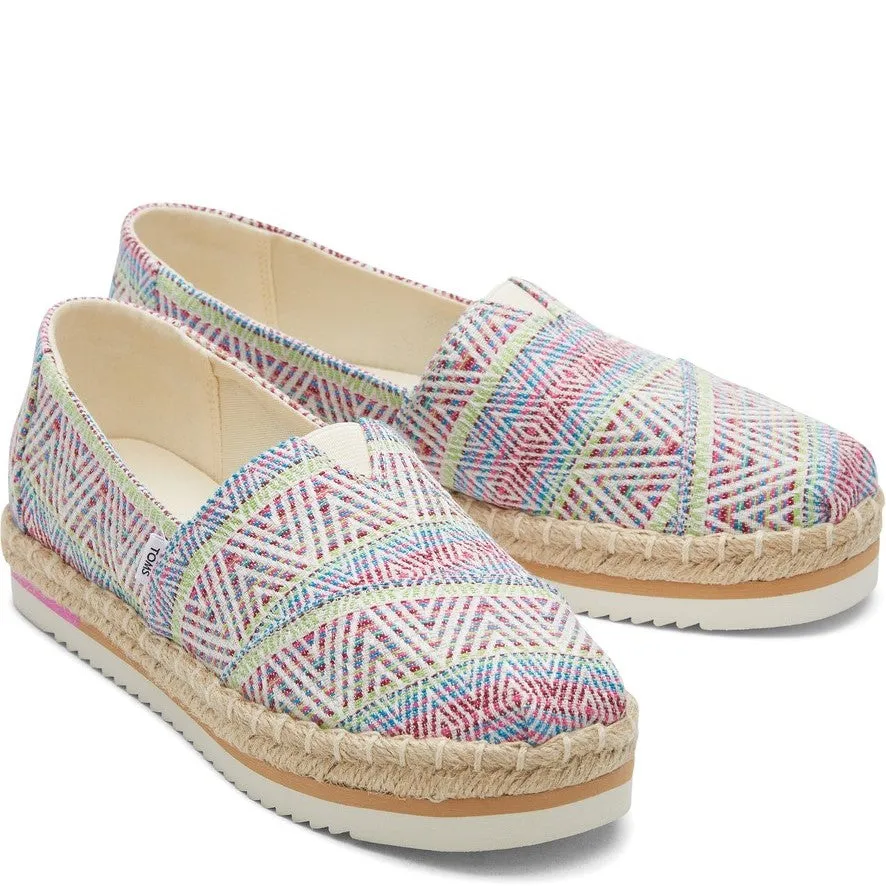 TOMS Alpargata Platform Rope Shoe Lightweight Running Shoes,Slip On Athletic Shoes,Breathable Workout Shoes