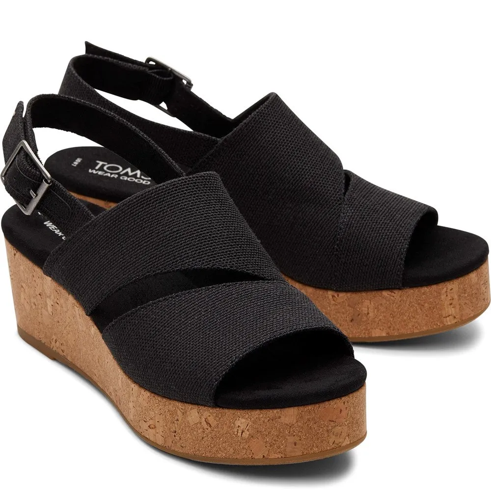 TOMS Claudine Wedge Lightweight Running Shoes,Slip On Athletic Shoes,Breathable Workout Shoes