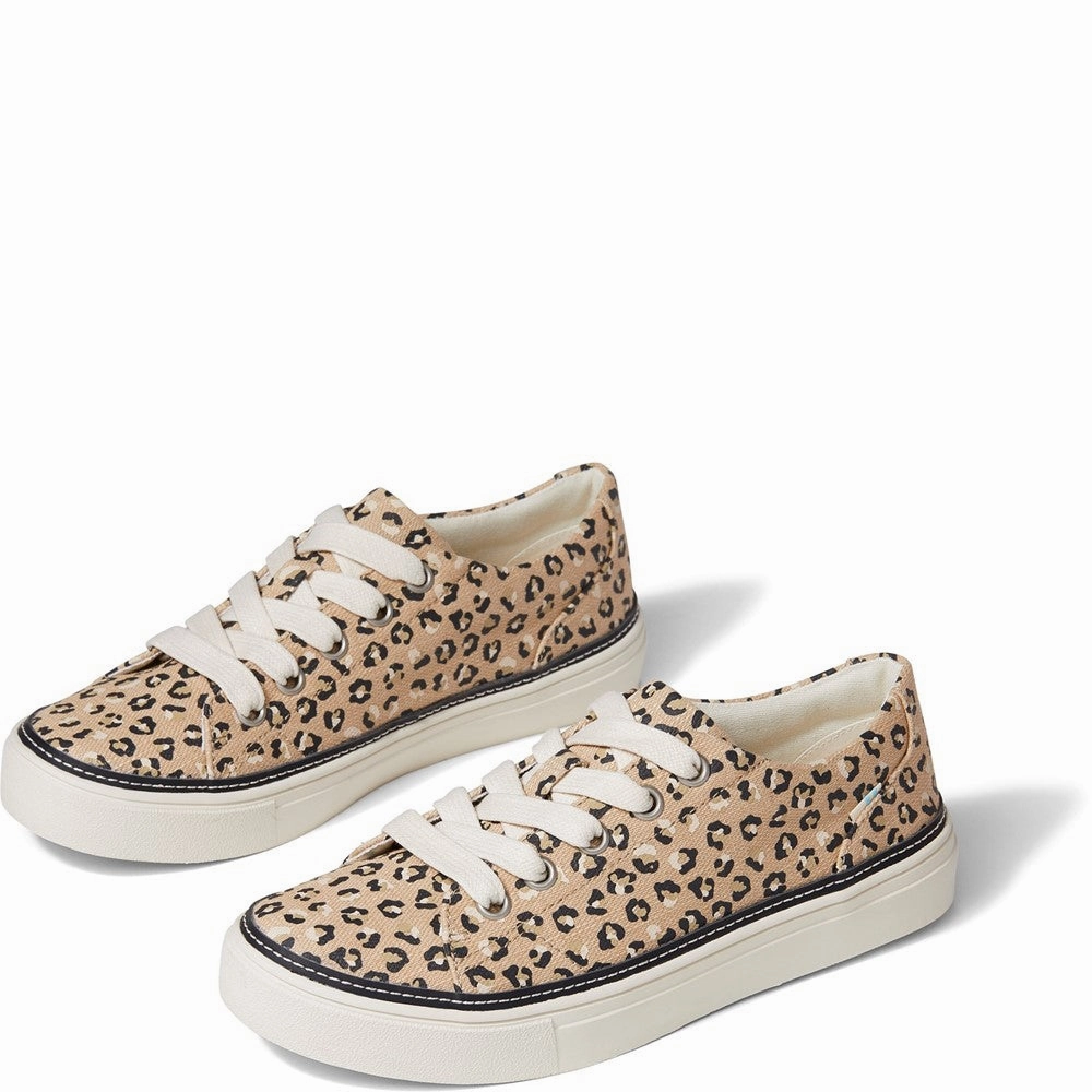 TOMS Alex Textured Cheetah Trainer Women's Sneakers Casual Walking Shoes