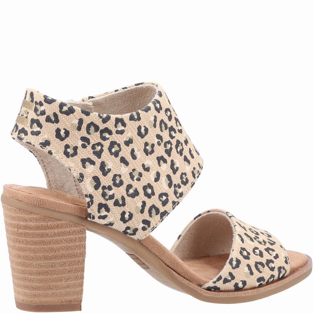 TOMS Majorca Cutout Textured Cheetah Sandal Women's Sneakers Casual Walking Shoes