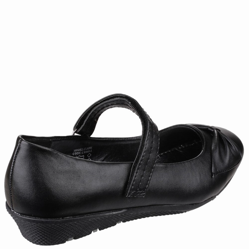 US Brass Claire Touch Fastening Bar Shoe Girls Sneakers Girls Running Shoes