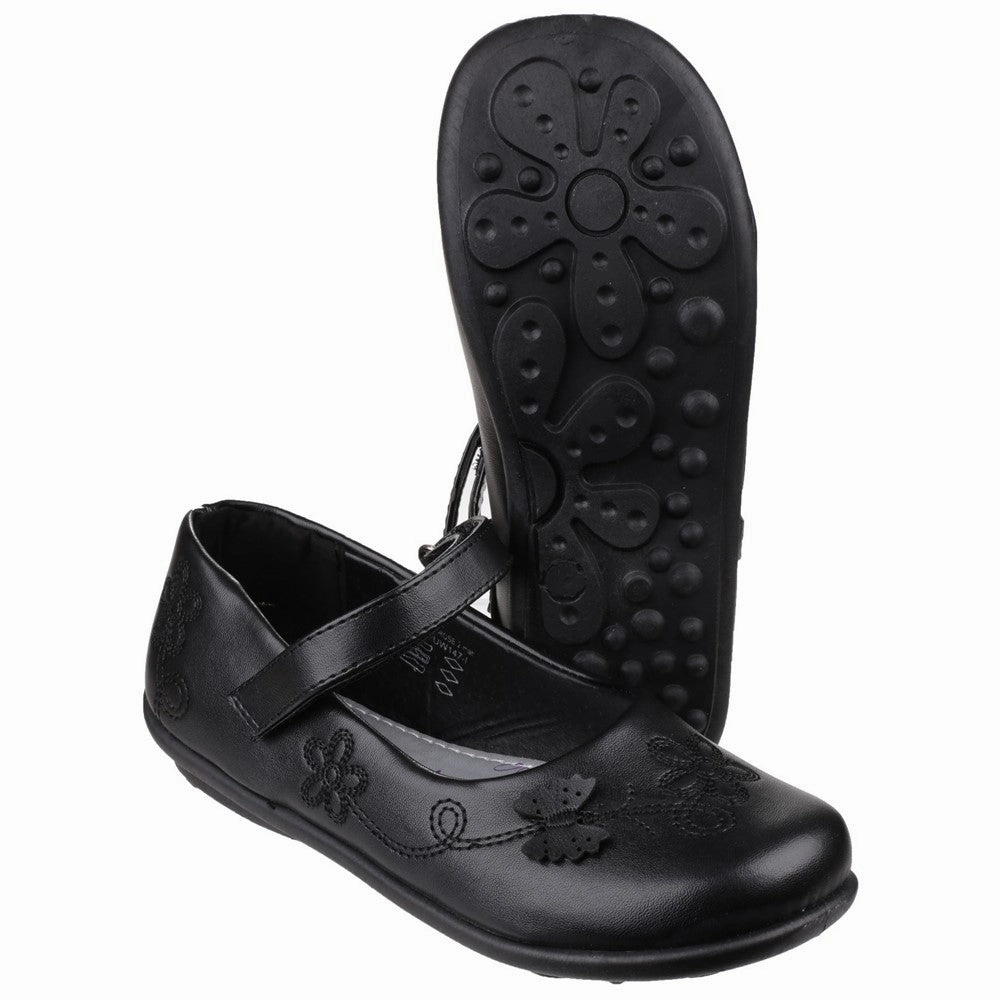 US Brass Primrose Touch Fastening Bar Infant School Shoes Girls Sneakers Girls Running Shoes