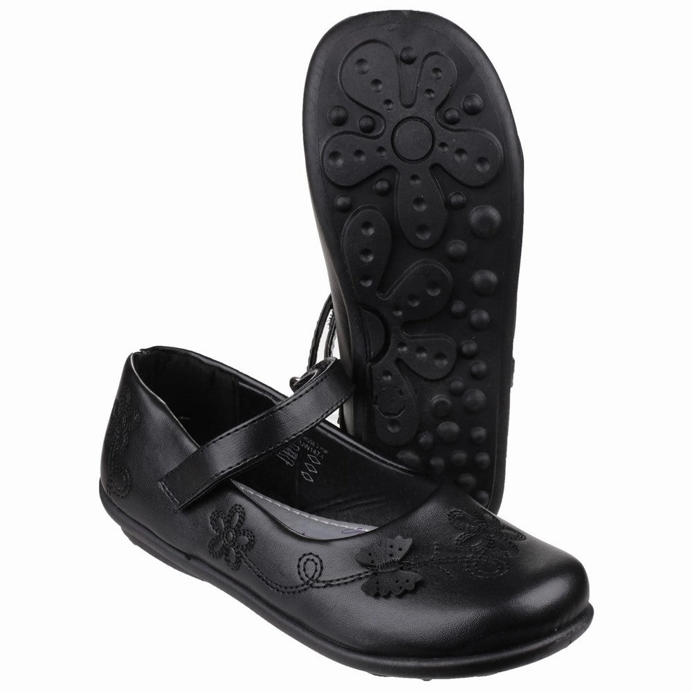 US Brass Primrose Touch Fastening Bar Infant School Shoes Girls Sneakers Girls Running Shoes