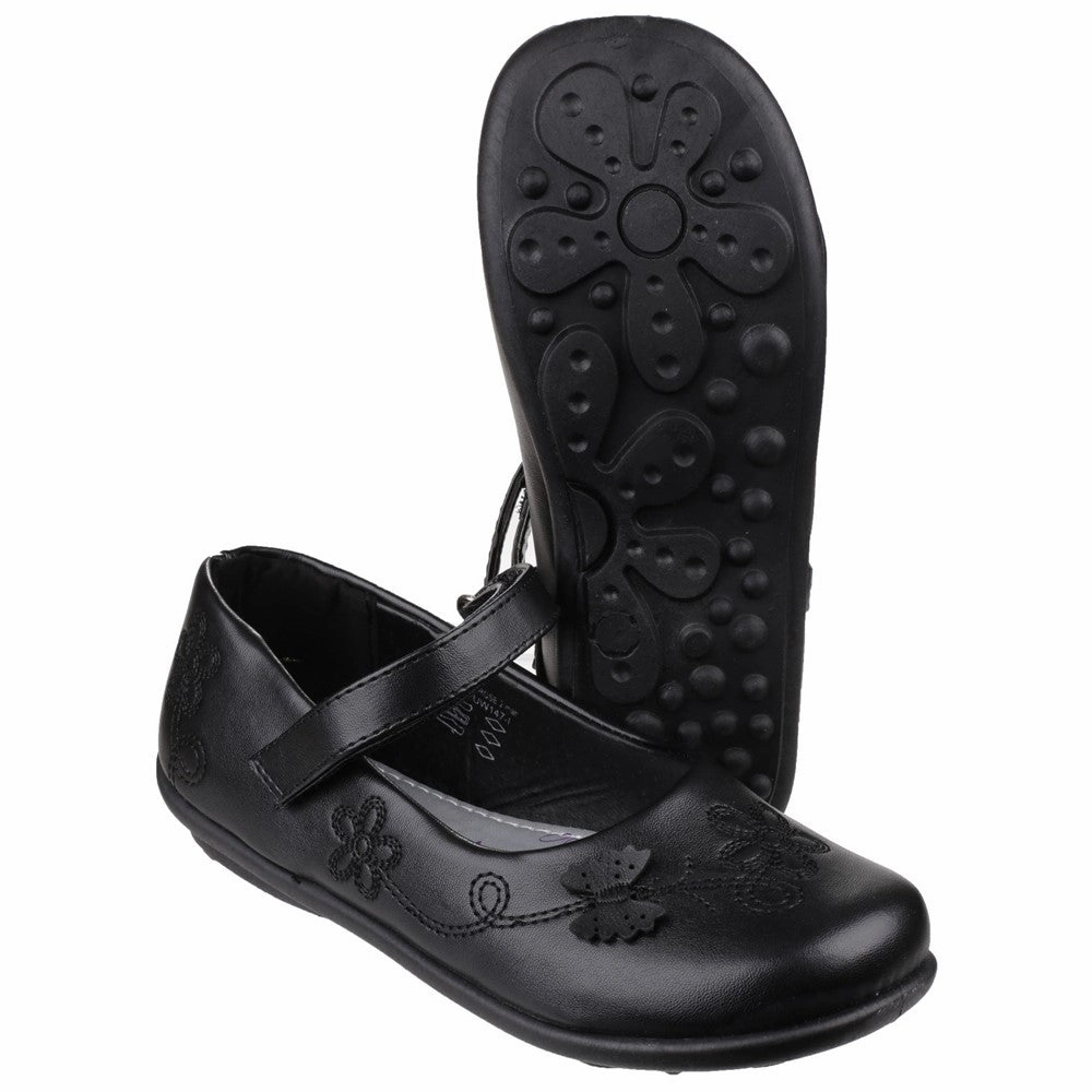 US Brass Primrose Touch Fastening Bar Infant School Shoes Girls Sneakers Girls Running Shoes